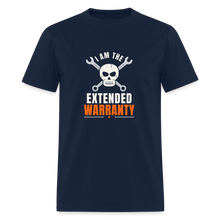Load image into Gallery viewer, I Am The Extended Warranty - Skull & Wrenches Mechanic Tee - navy