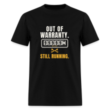Load image into Gallery viewer, Out Of Warranty. Still Running. - Odometer Birthday Tee - black