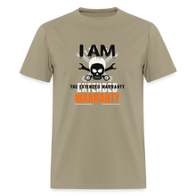 Load image into Gallery viewer, I Am The Extended Warranty - Classic Skull Mechanic Tee (Light Colors) - khaki