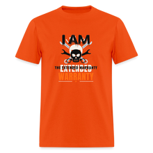 Load image into Gallery viewer, I Am The Extended Warranty - Classic Skull Mechanic Tee (Light Colors) - orange