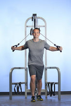 Load image into Gallery viewer, Dual Function High-Low Pulley Combo - Muscle D Fitness - Vertical Adjustable - Pin Selectorized - Handle Storage
