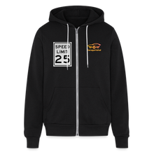 Load image into Gallery viewer, 25MPH Dog Walking/Kids Safety Bella + Canvas Unisex Full Zip Hoodie - black
