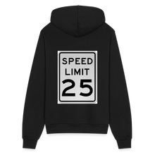 Load image into Gallery viewer, 25MPH Dog Walking/Kids Safety Bella + Canvas Unisex Full Zip Hoodie - black