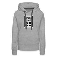 Load image into Gallery viewer, 25mph Women’s Premium Hoodie - heather grey