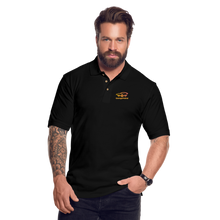 Load image into Gallery viewer, GarageMahal Men's Pique Polo Shirt - black