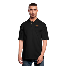 Load image into Gallery viewer, GarageMahal Men's Pique Polo Shirt - black