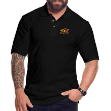 Load image into Gallery viewer, GarageMahal Men's Pique Polo Shirt - black