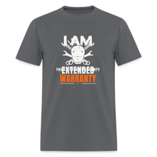Load image into Gallery viewer, I Am The Extended Warranty - Classic Skull Mechanic Tee - charcoal
