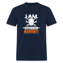 Load image into Gallery viewer, I Am The Extended Warranty - Classic Skull Mechanic Tee - navy
