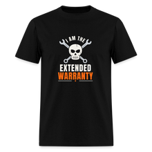 Load image into Gallery viewer, I Am The Extended Warranty - Skull &amp; Wrenches Mechanic Tee - black
