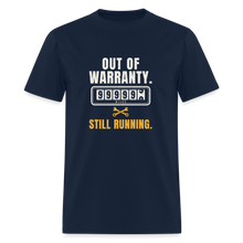 Load image into Gallery viewer, Out Of Warranty. Still Running. - Odometer Birthday Tee - navy
