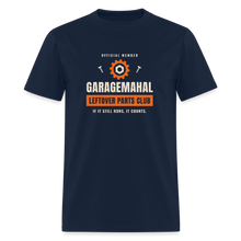 Load image into Gallery viewer, GarageMahal Leftover Parts Club Tee - navy
