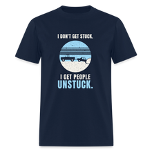 Load image into Gallery viewer, I Don't Get Stuck. I Get People Unstuck. - Winter Truck Tee - navy
