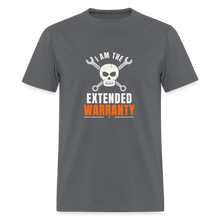 Load image into Gallery viewer, I Am The Extended Warranty - Skull &amp; Wrenches Mechanic Tee - charcoal
