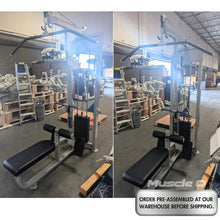 Load image into Gallery viewer, Dual Function Lat-Low Row Combo - Muscle D Fitness -  Seated - Pin Selectorized - Commercial Grade
