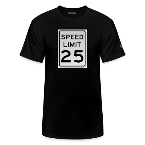 25mph Champion Unisex T-Shirt - black