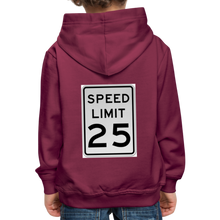 Load image into Gallery viewer, 25mph Kids‘ Premium Hoodie - burgundy
