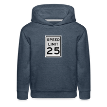 Load image into Gallery viewer, 25mph Kids‘ Premium Hoodie - heather denim
