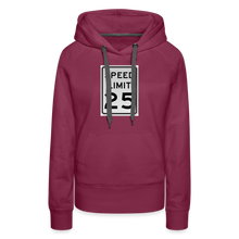 Load image into Gallery viewer, 25mph Women’s Premium Hoodie - burgundy
